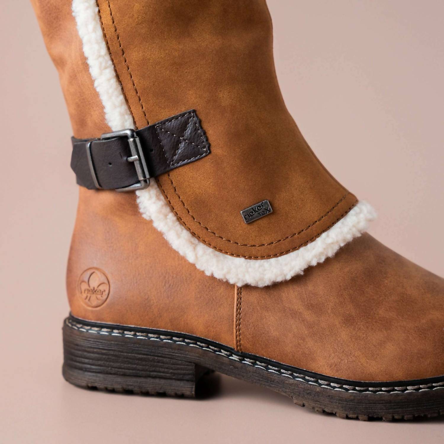 RIEKER Women's Tall Boot in brown - women's shoe - view 6