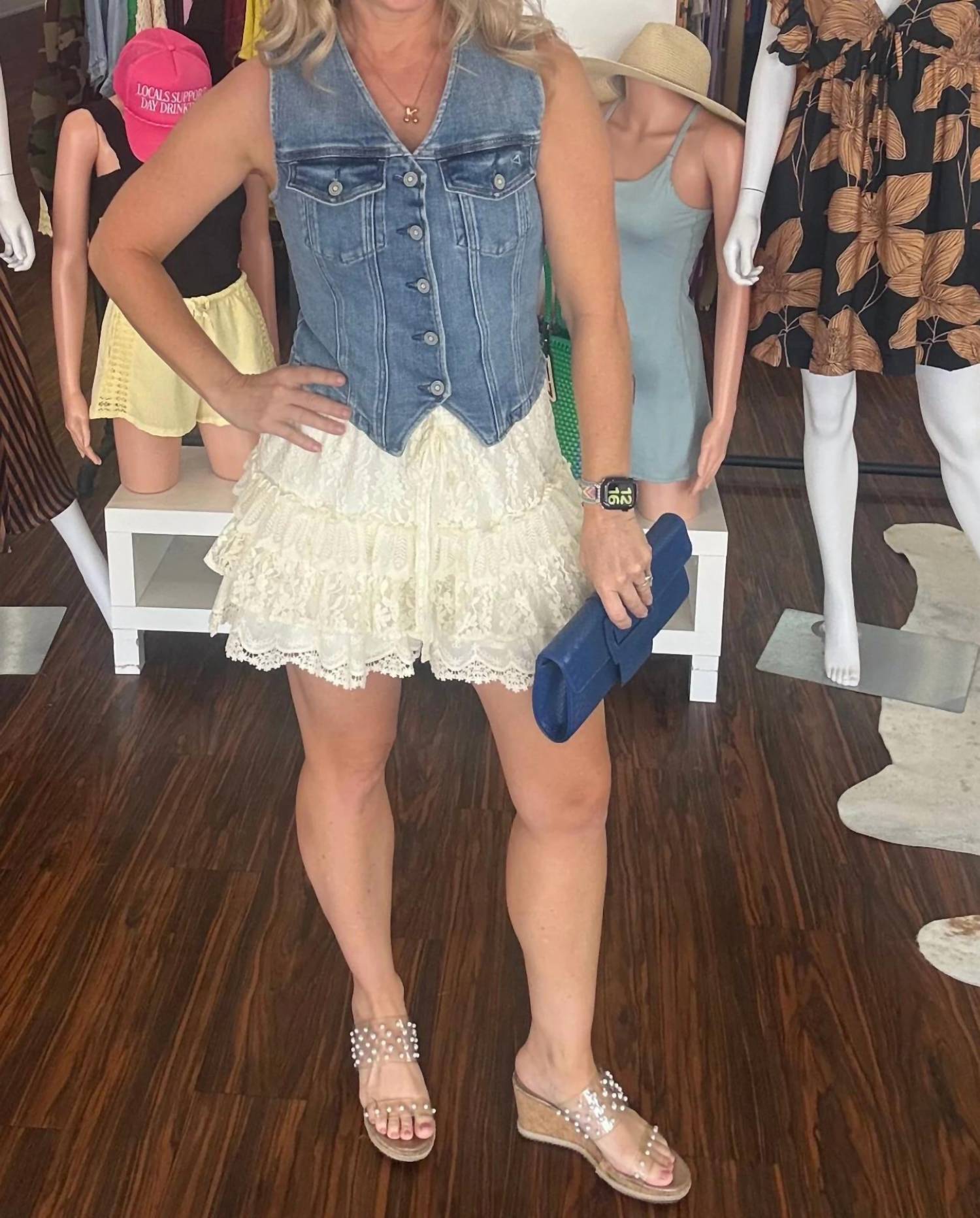 Listicle - Lace Shorts with Ruffle Detail