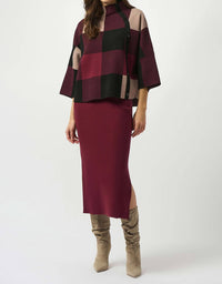 Joseph Ribkoff - Prisma Plaid Jacquard Sweater Knit Top