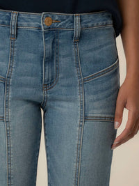 Kut From The Kloth - Kelsey High Rise Ankle Flare Front Seam Patch Pocket Jeans