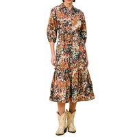 Olivia by Livro Grace Elbow-length Sleeves Dress in multi color - women's dress