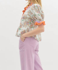 Entro - Faith Floral Top
