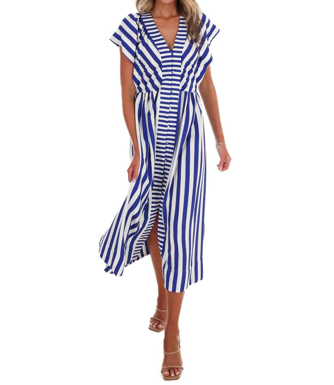 Umgee - Women's Hometown Honey Stripe Midi Dress