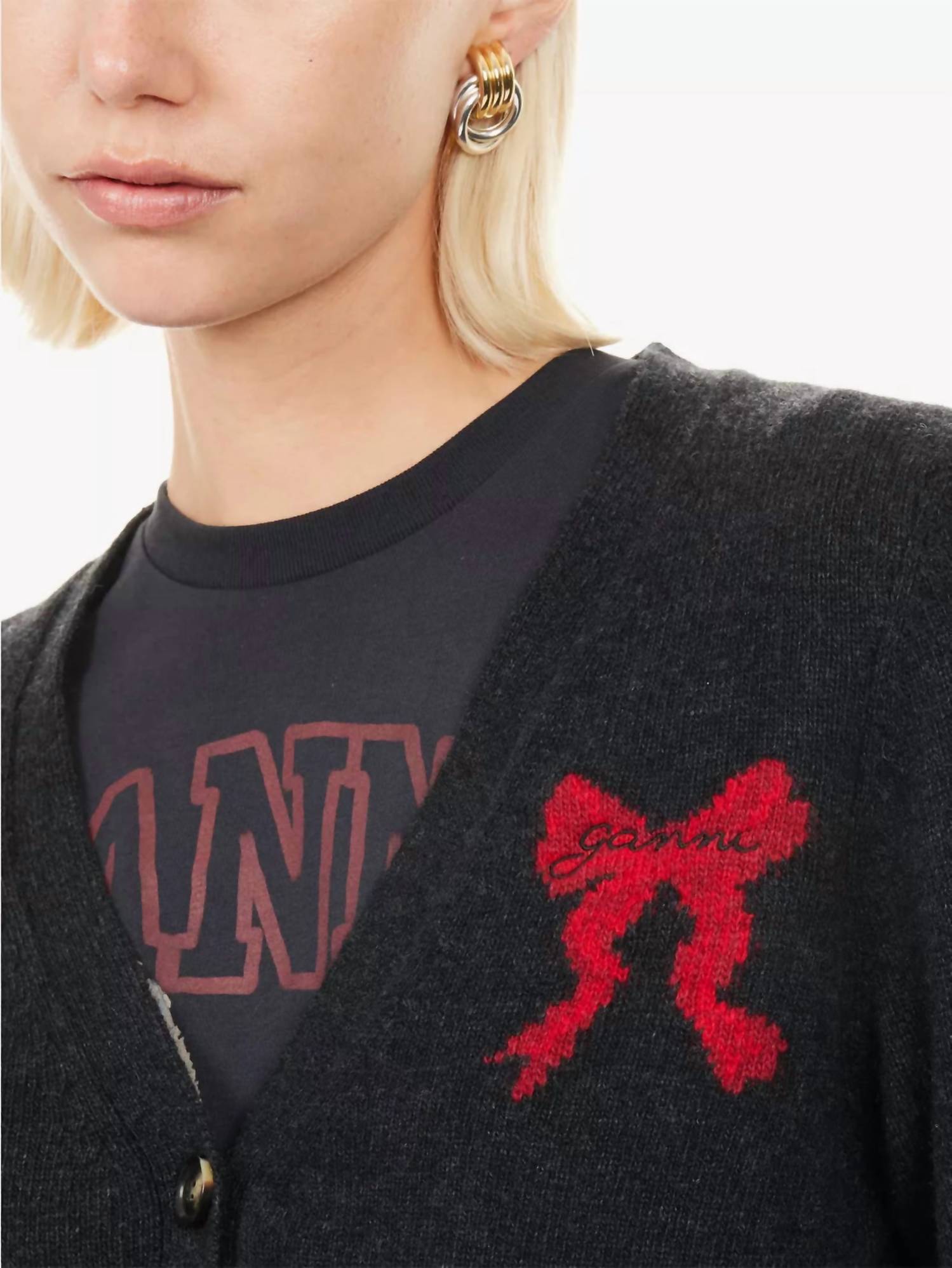 Ganni - Graphic Wool Cardigan