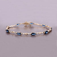 Diana M Jewels - Women's Marquise Natural Sapphire Bracelet (5.58 Ct) - Elegant