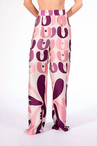 ADRIANA DEGREAS Bold Floral Wide Leg Pants in unique - women's pants
