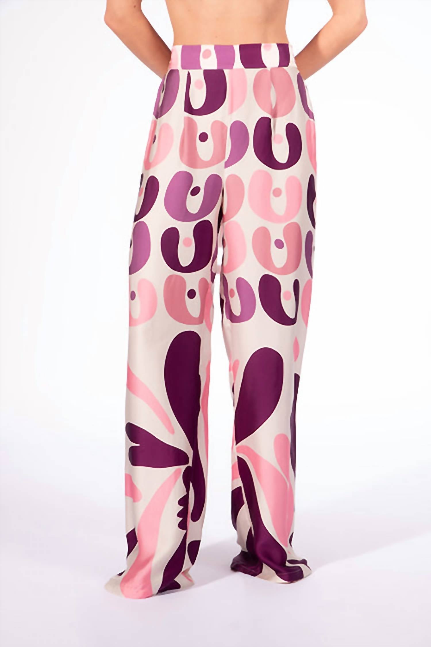 ADRIANA DEGREAS Bold Floral Wide Leg Pants in unique - women's pants