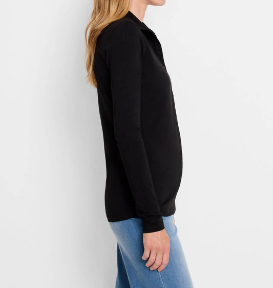 Nic + Zoe - Long Sleeve Polo Top