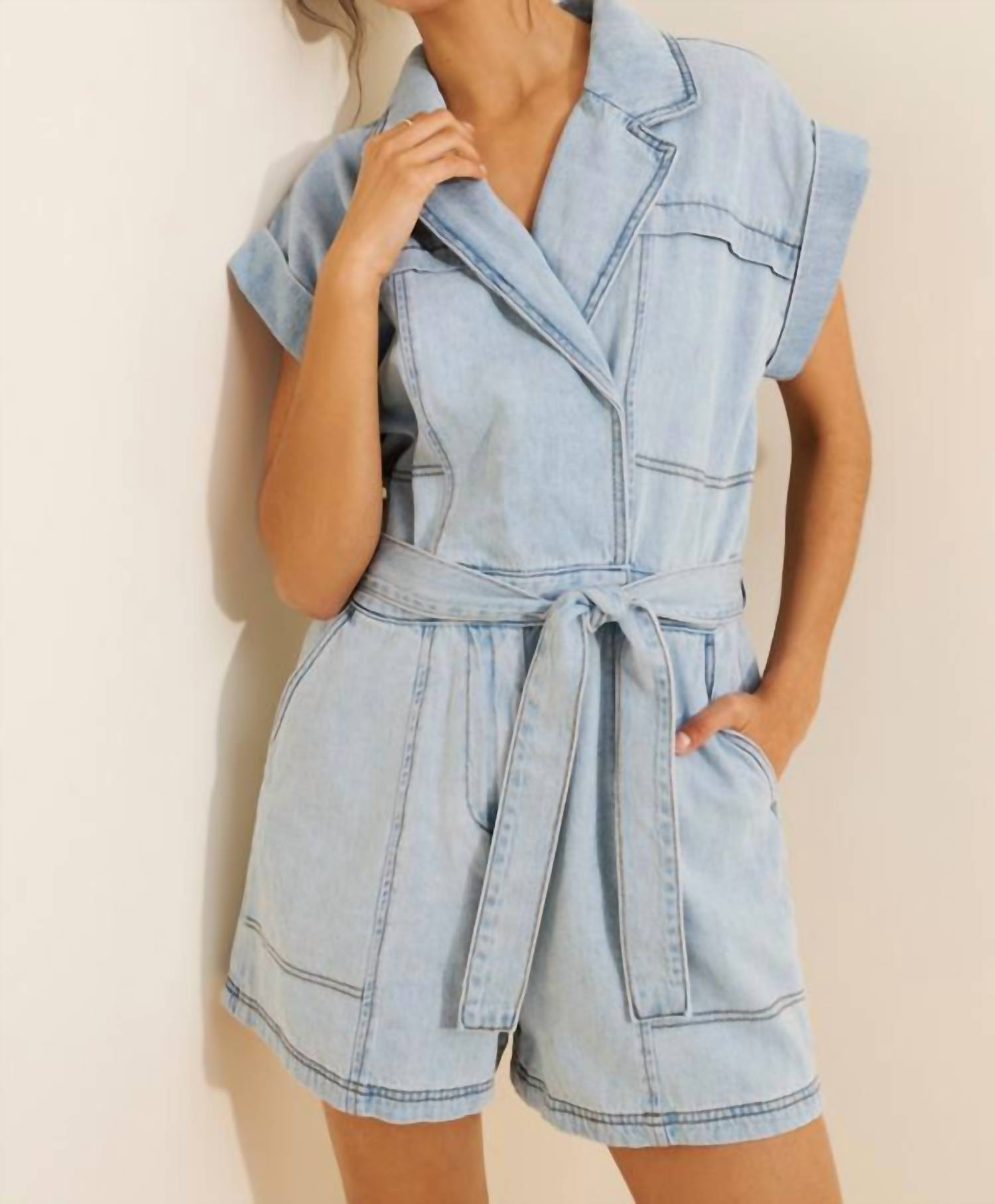 Habitual - Crossfront Belted Romper