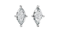 Aamiaa - Women's Marquise Shape 4 Prong Push Back Studs