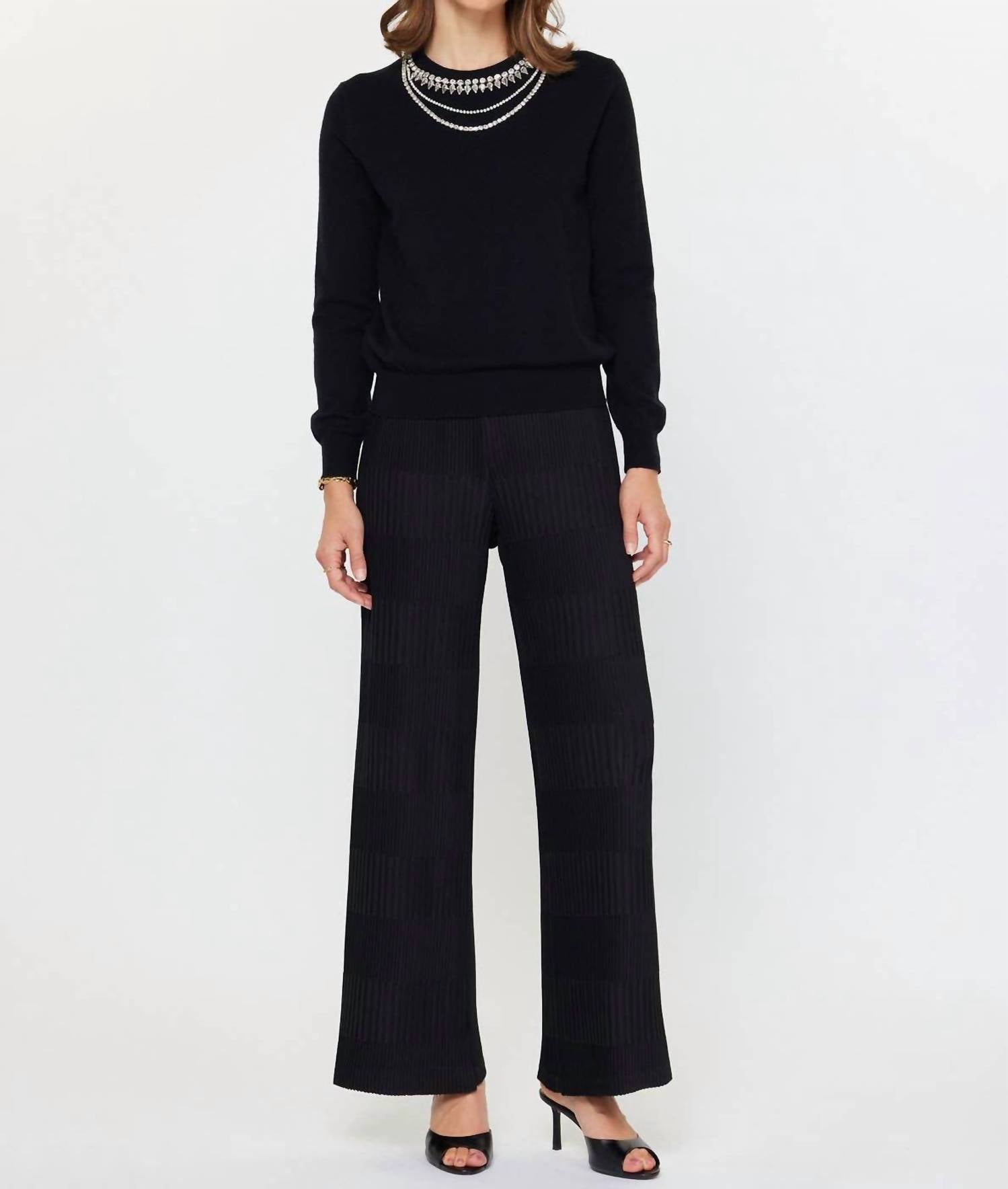 Current Air - Jewel Detail Long Sleeve Sweater