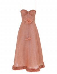 Zimmermann - Luna Ruffle Midi Dress