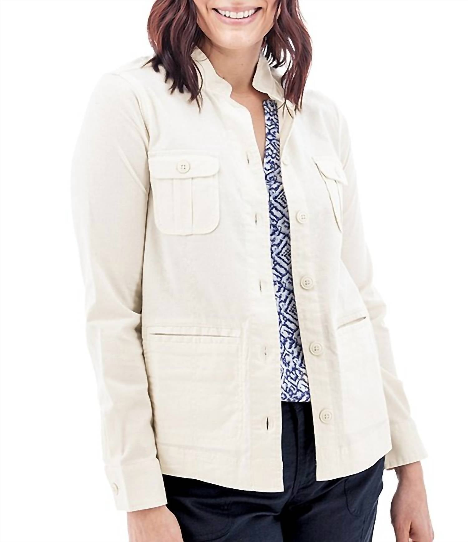 Aventura - Temple Lightweight Utility Woven Button Front Jacket