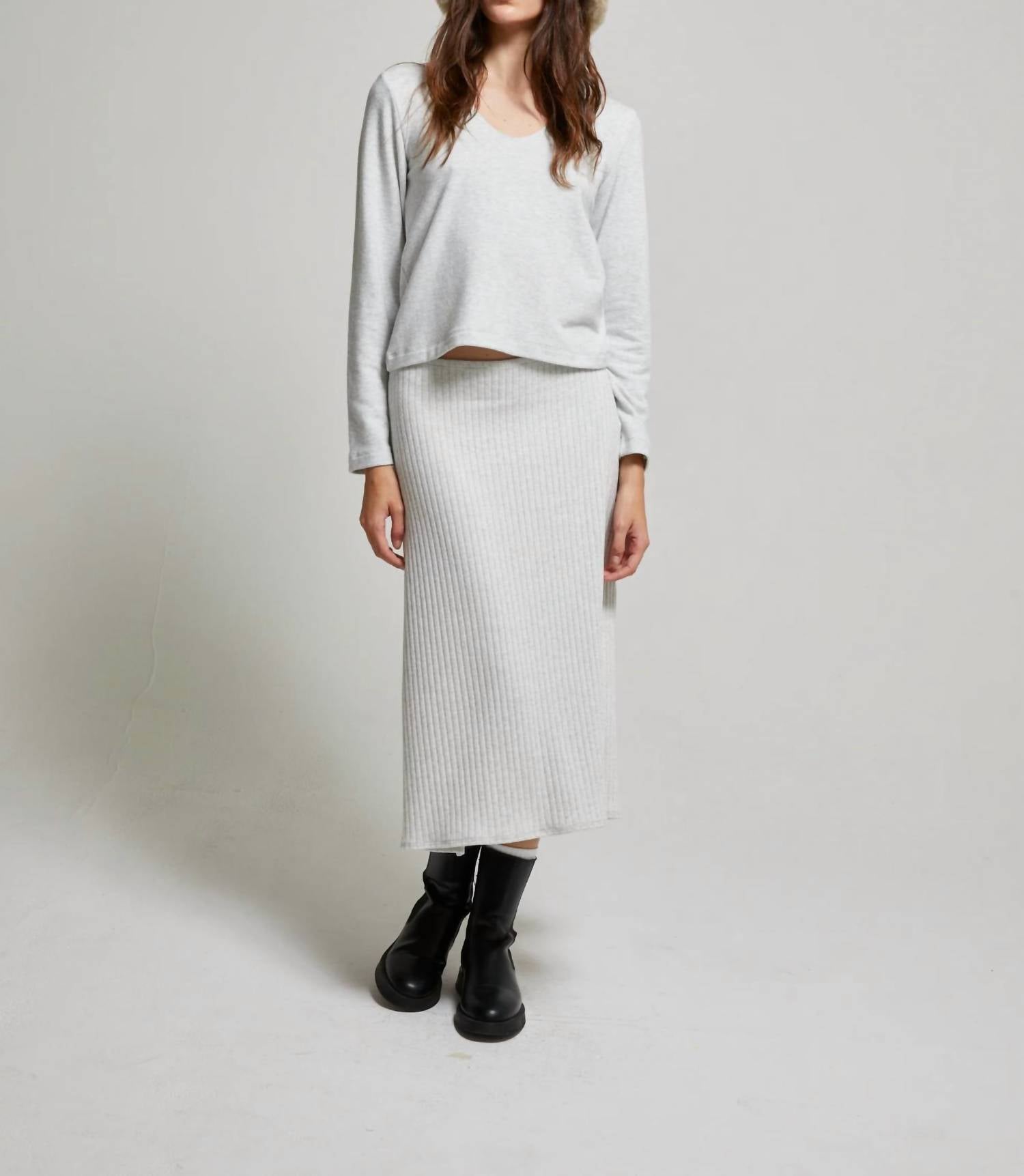 Asher - Nora Deep U-neck Long Sleeve Top