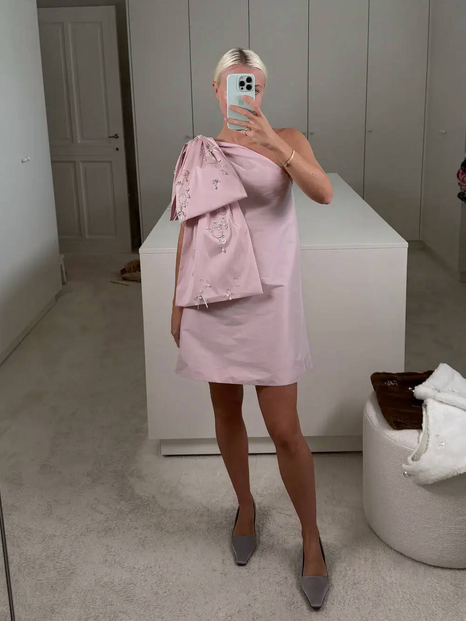 Bernadette - Winnie Pearl Embroidery Short Dress