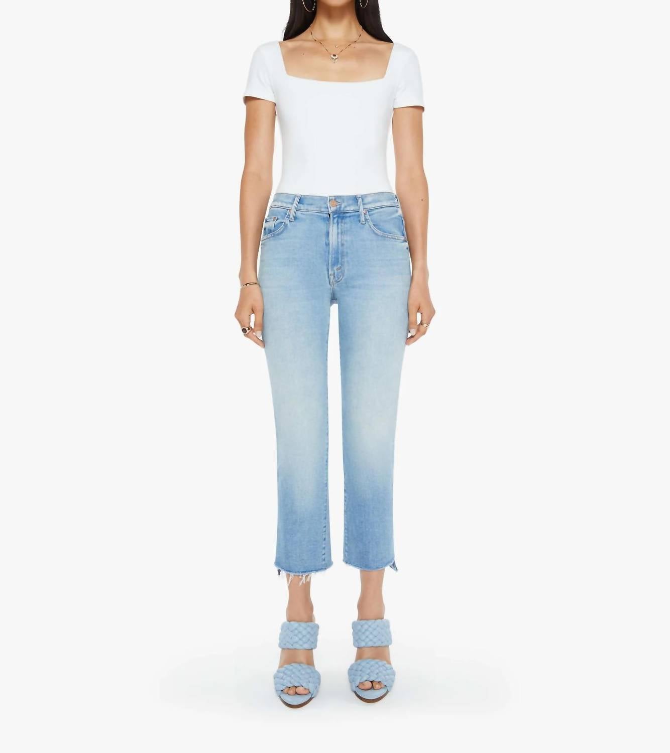Mother - Insider Crop Fray Denim Jeans