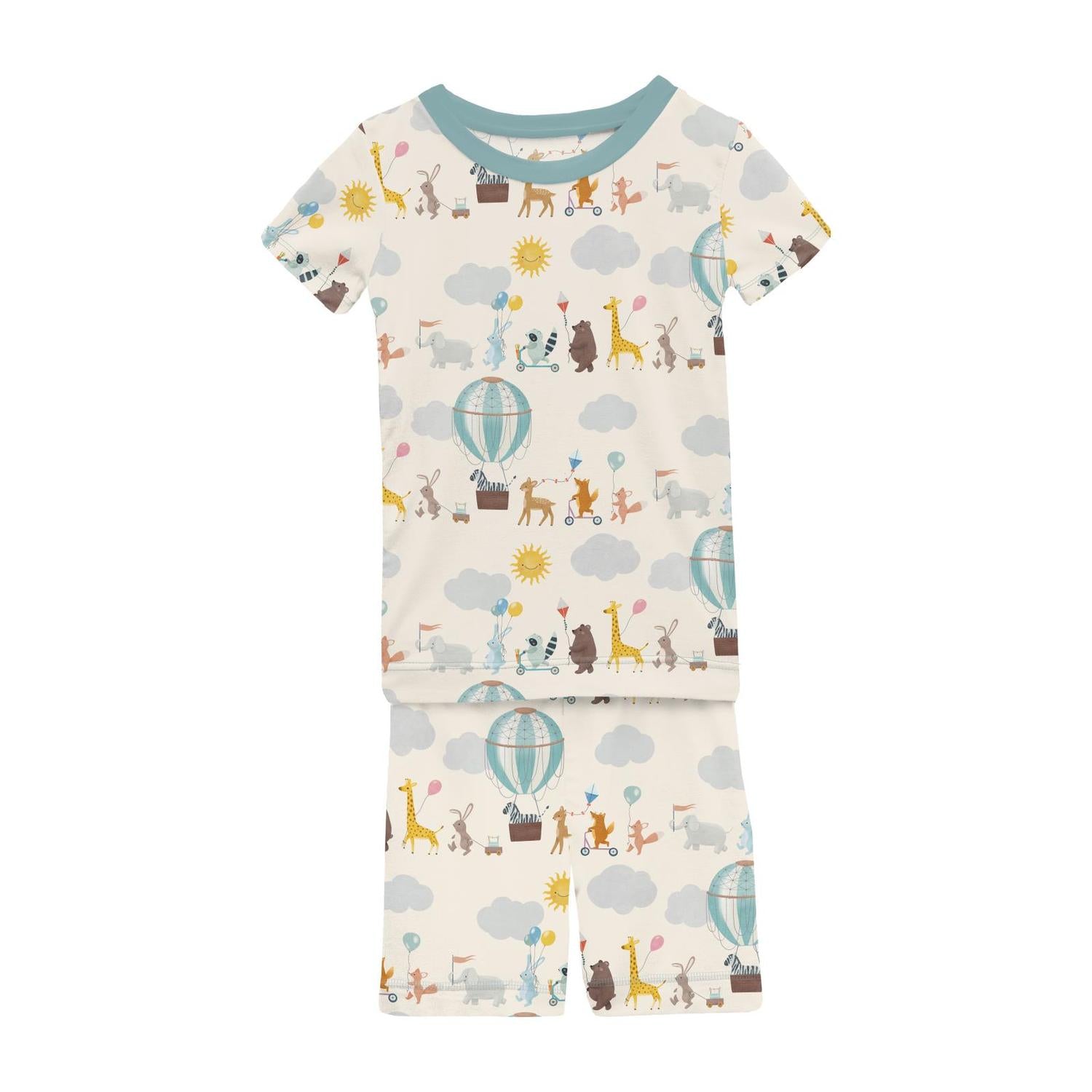 Kickee - Kids' Short Sleeve Pajama Set With Shorts