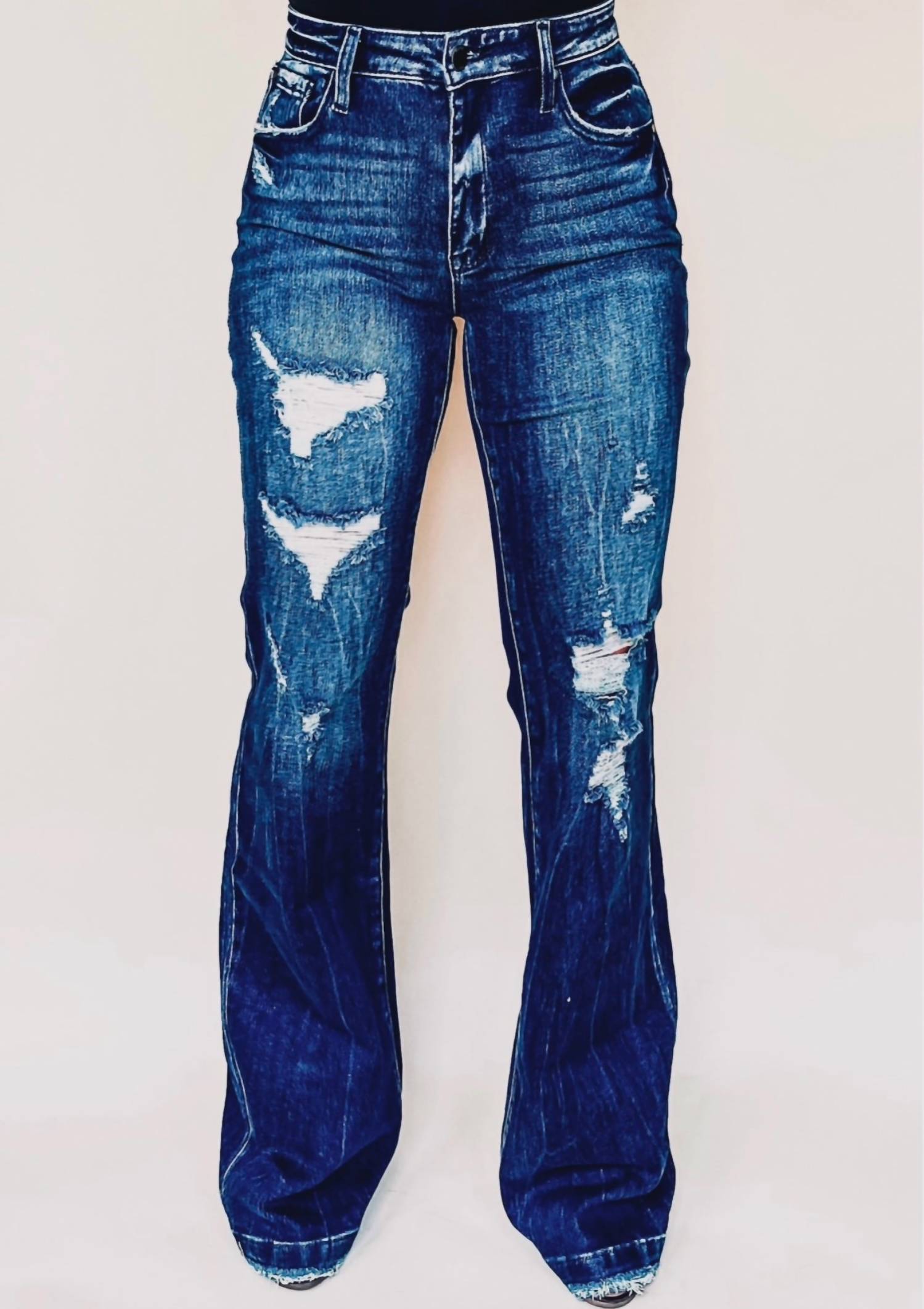 Petra153 Deadwood Flare Jean in med wash - women's jeans