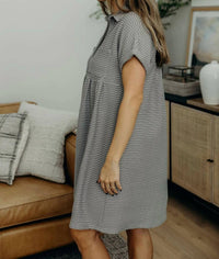 Mikarose - Short Sleeve Collared Shirt Dress