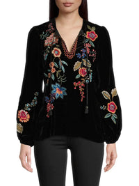 Johnny Was - Ardell Velvet Relaxed Blouse