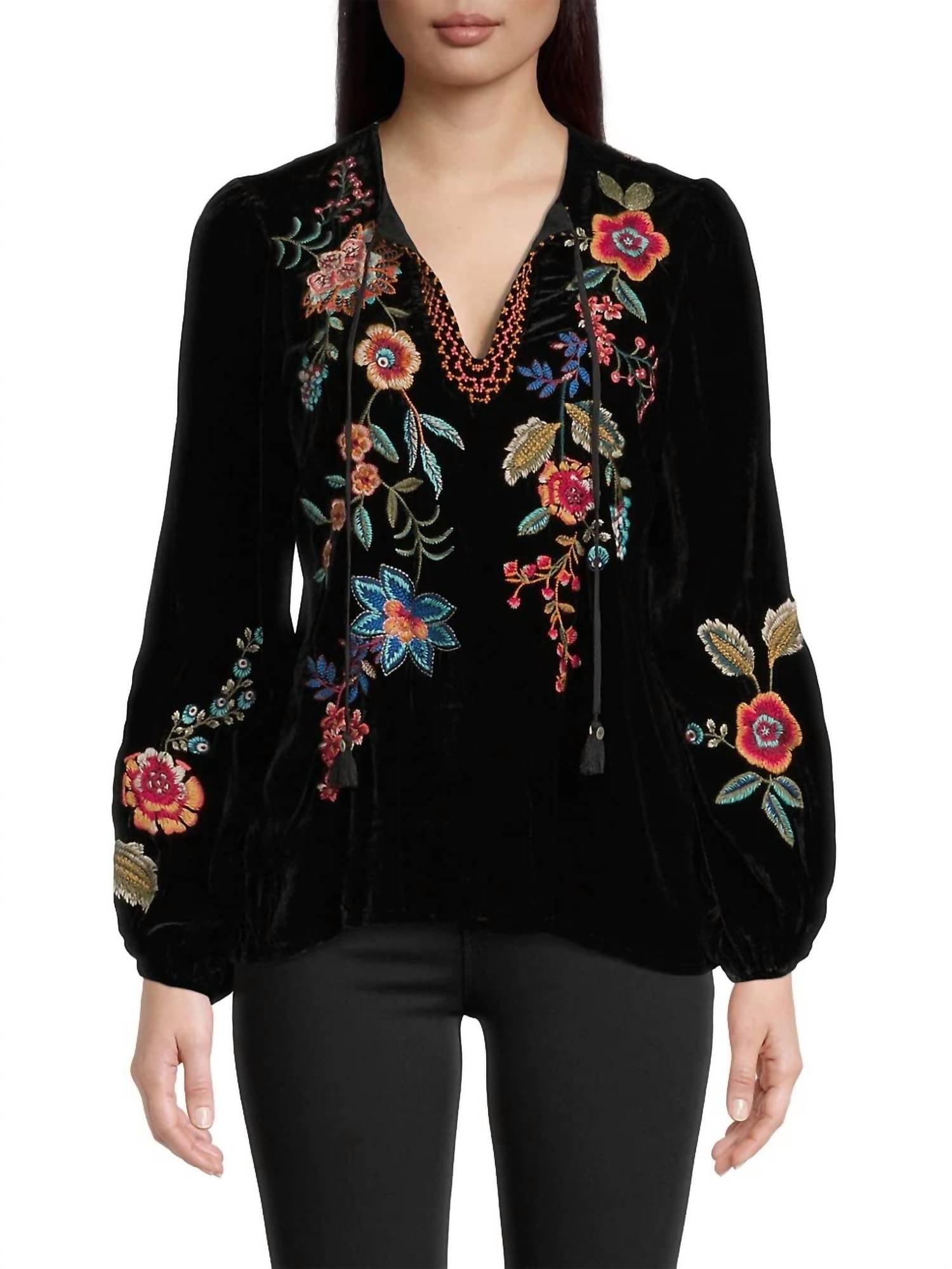 Johnny Was - Ardell Velvet Relaxed Blouse