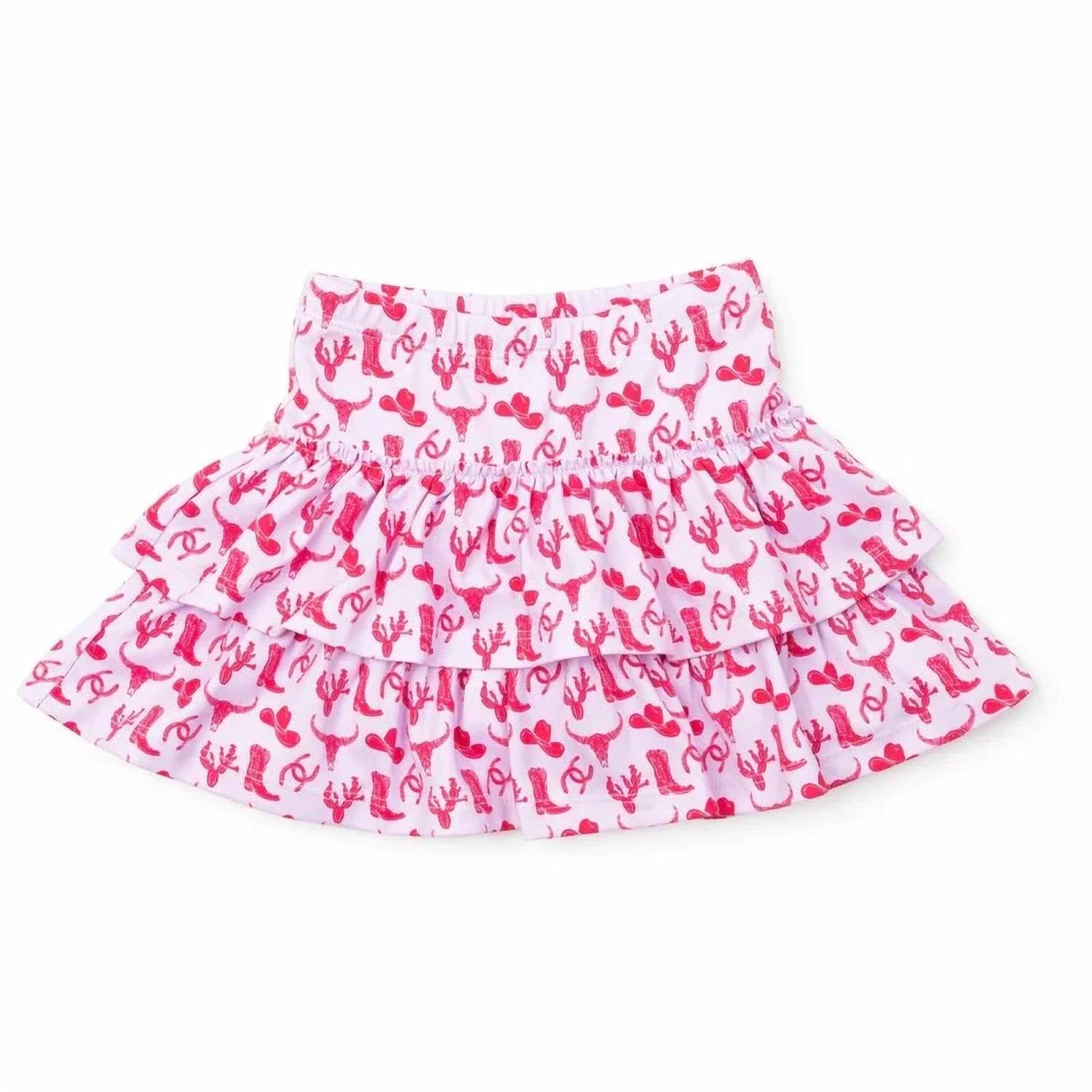 Lila + Hayes - Girl's Maggie Tiered Wild West Skirt
