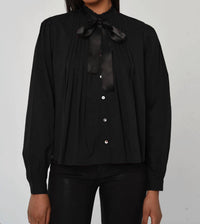 LOVE THE LABEL Nyla Long Sleeve Top in black - women's long sleeve top