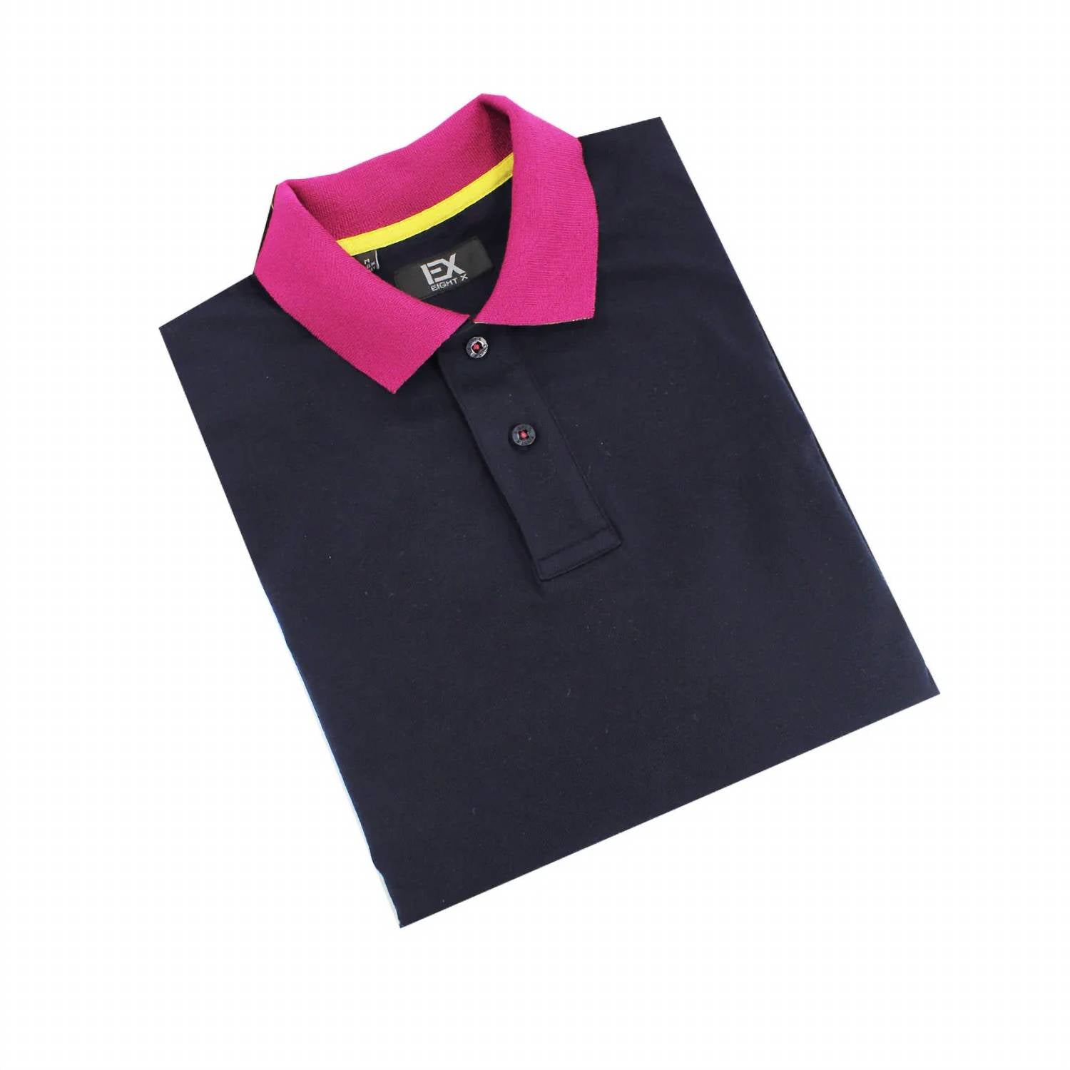 Eight X - Double Sided Grid Print Collar Polo