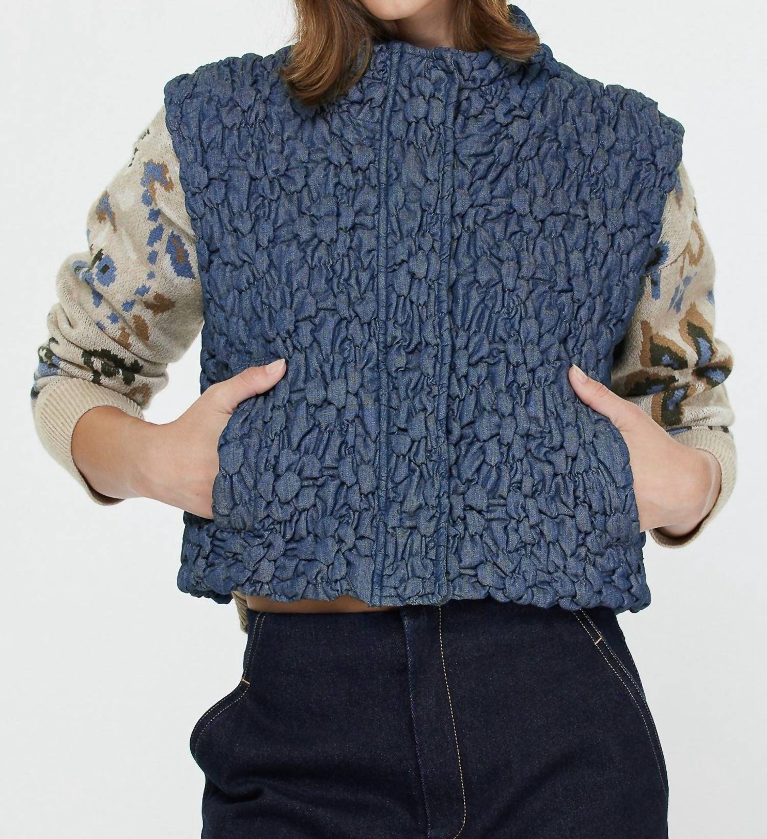 Current Air - Cropped Quilting Vest