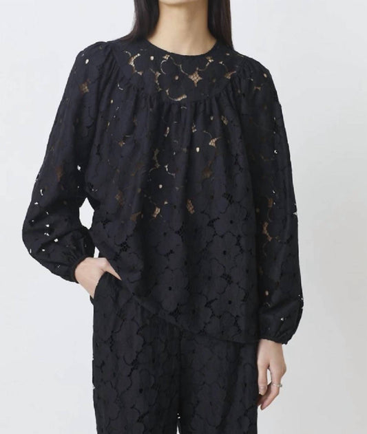 Suncoo - Eyelet Lace Blouse