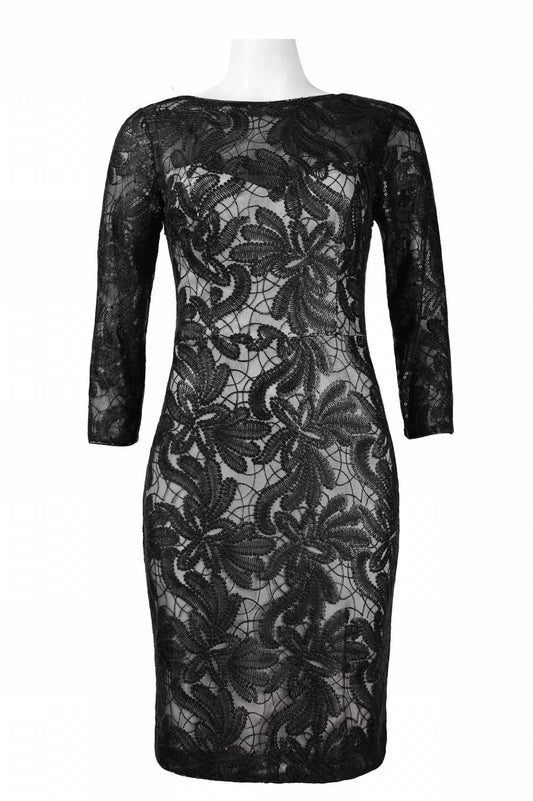 Sue Wong - Sequined Mesh Short Dress