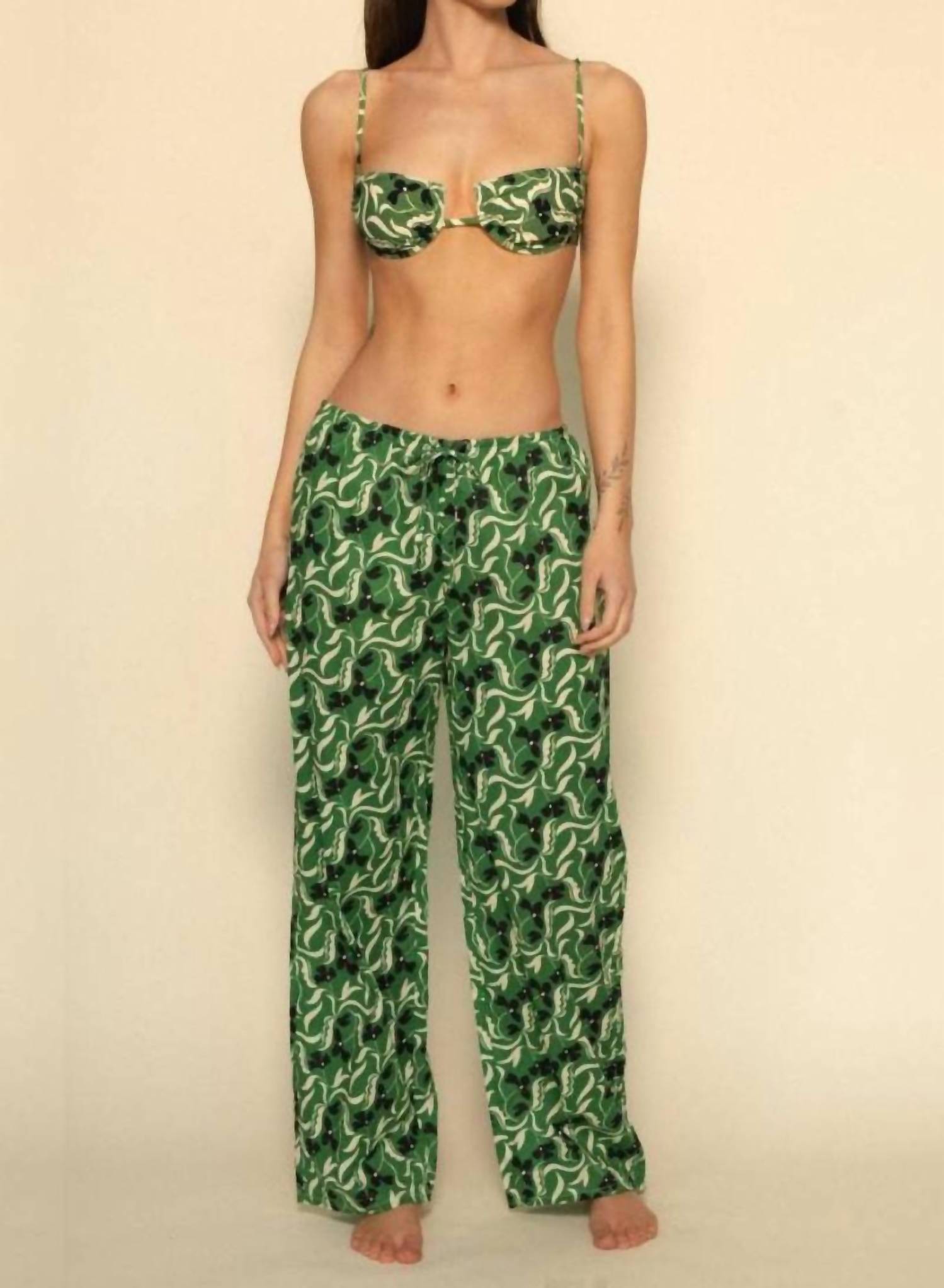 Montce - Drawstring Wide Leg Pant