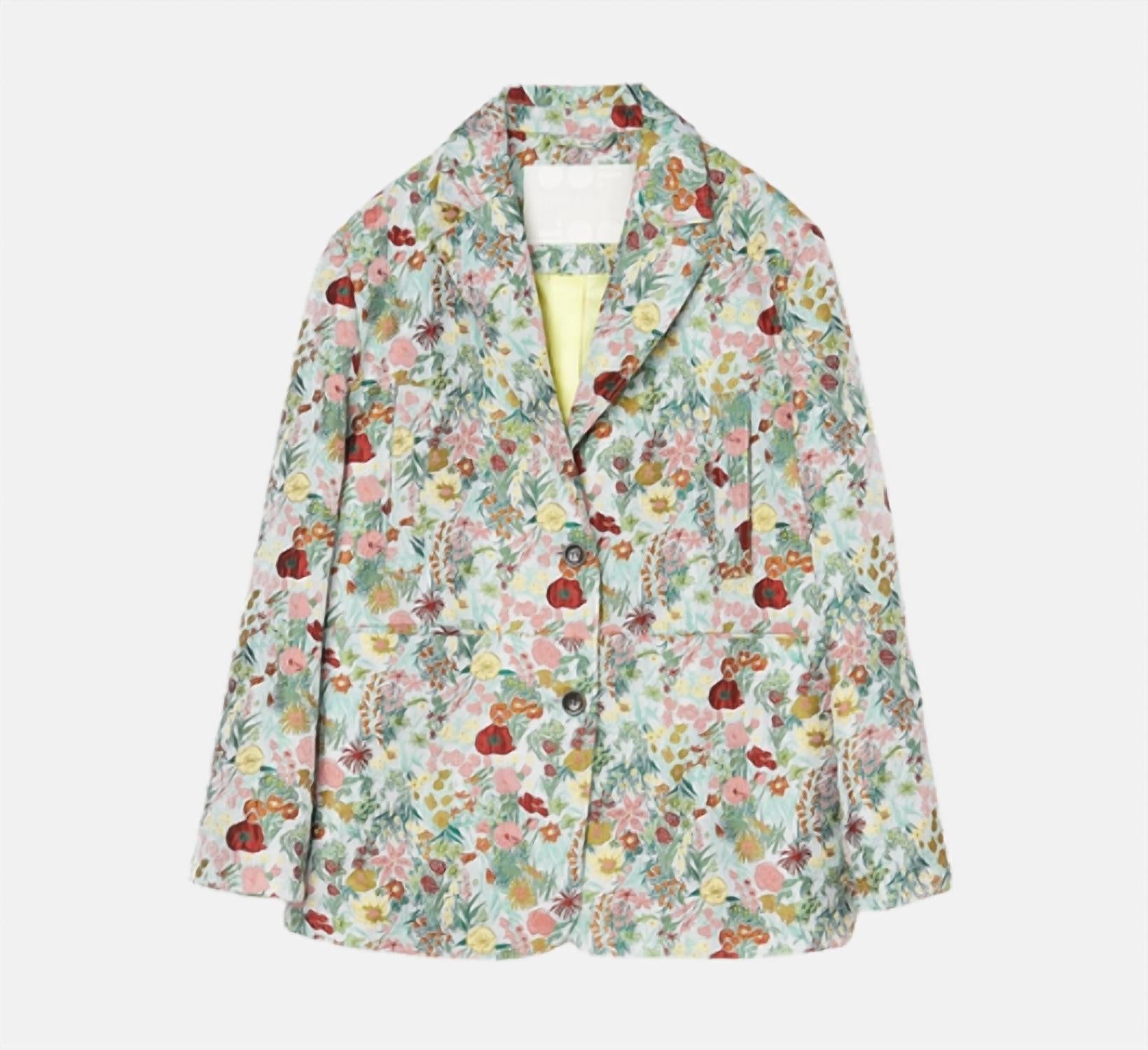 OOFWEAR Floral Jacquard Blazer Jacket in multi - women's jacket - view 4