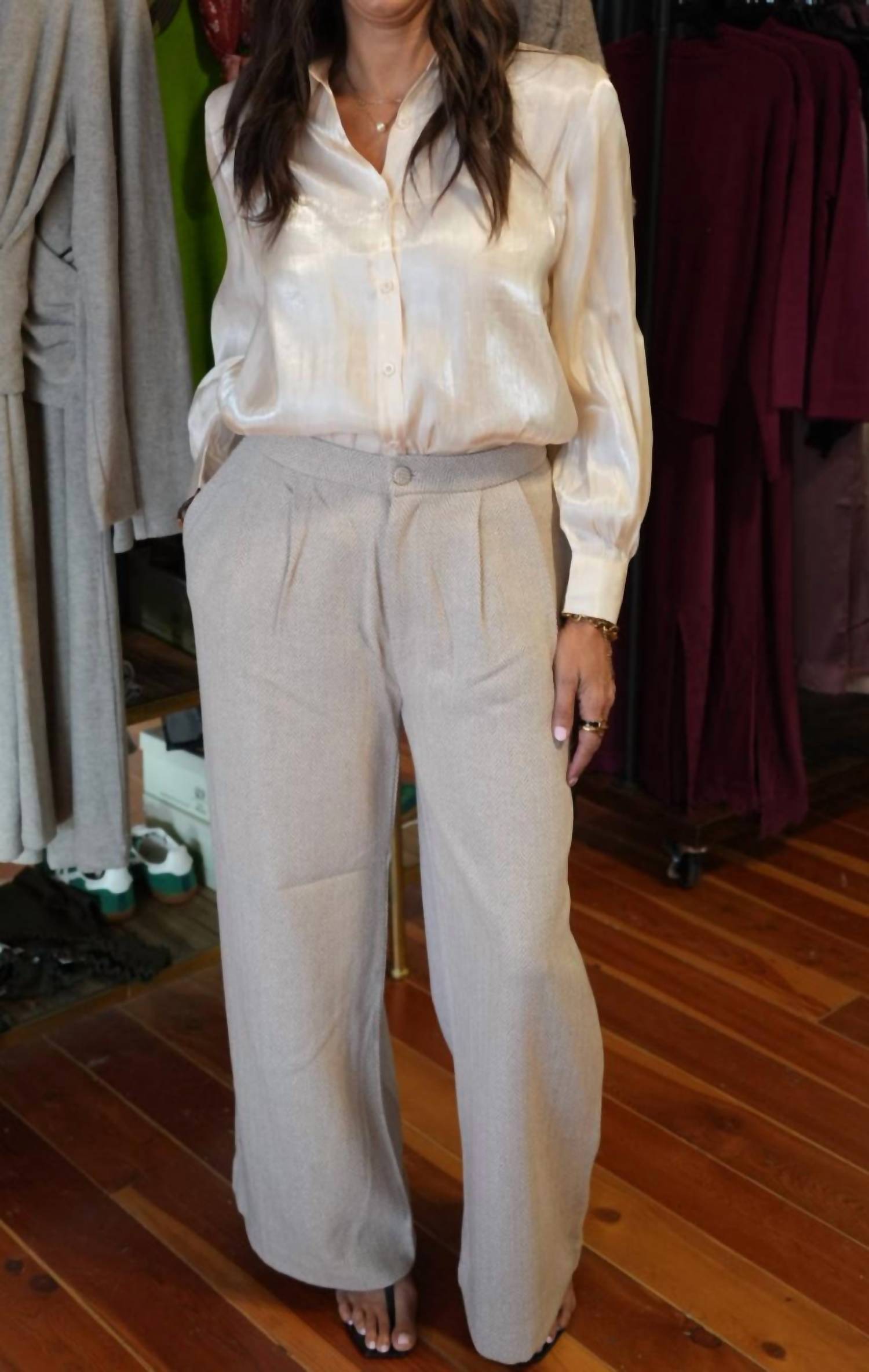 Molly Bracken - Woven Wide Leg Pants