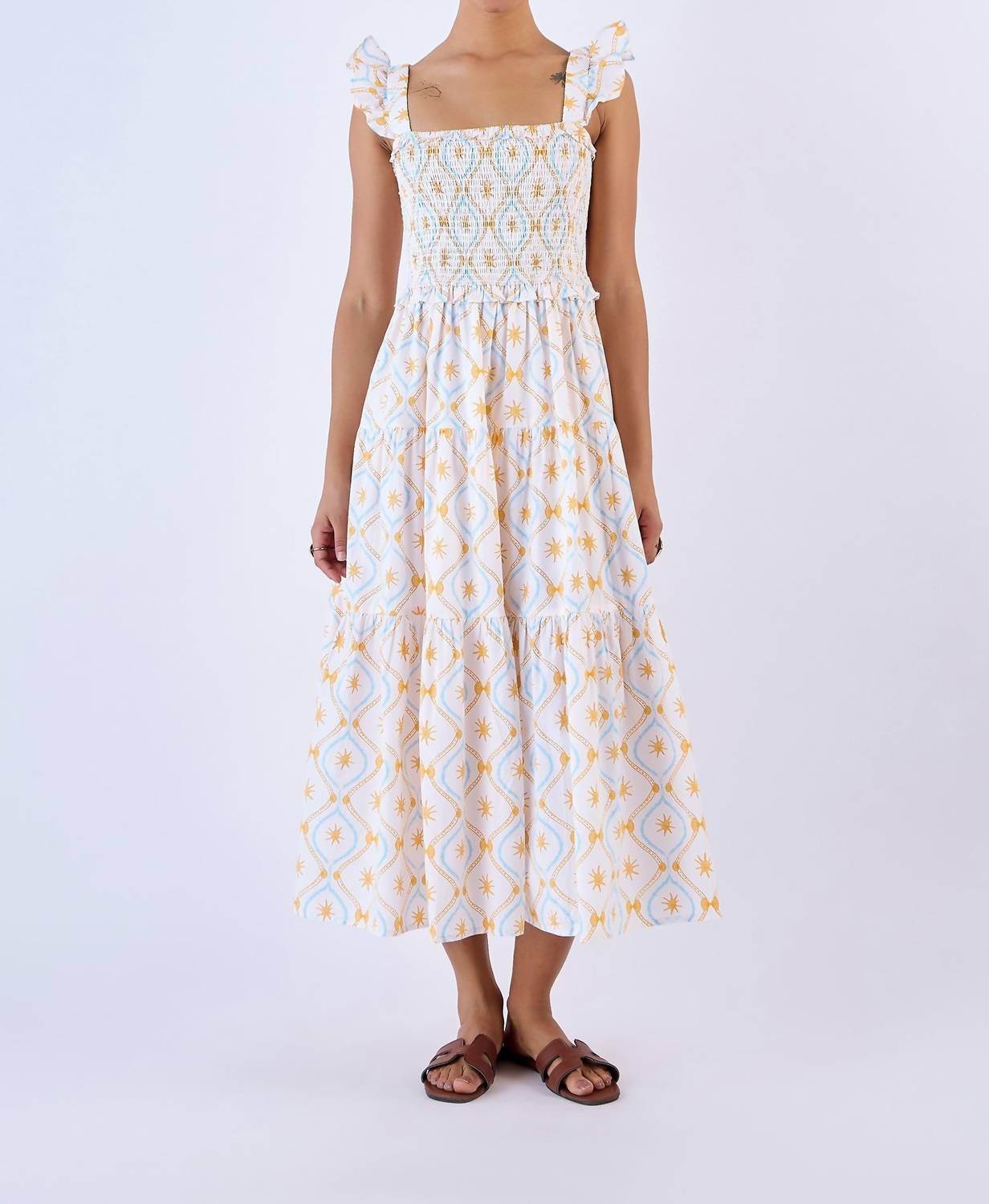 Beyond By Vera - Mia Tiered Ruffle Midi Dress