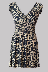 Cienna - Rosa Geo Maxi Dress