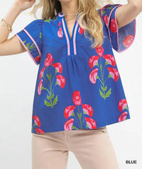 Umgee - Blossom Meadow Print Top