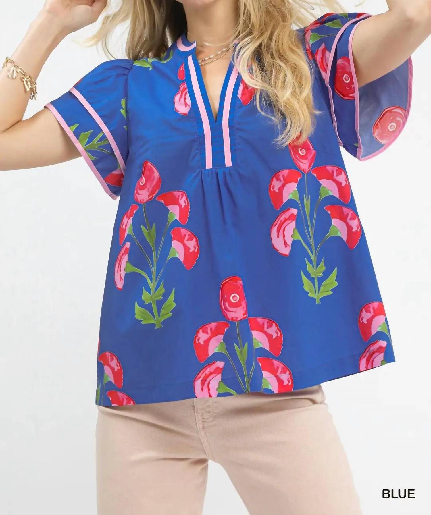 Umgee - Blossom Meadow Print Top