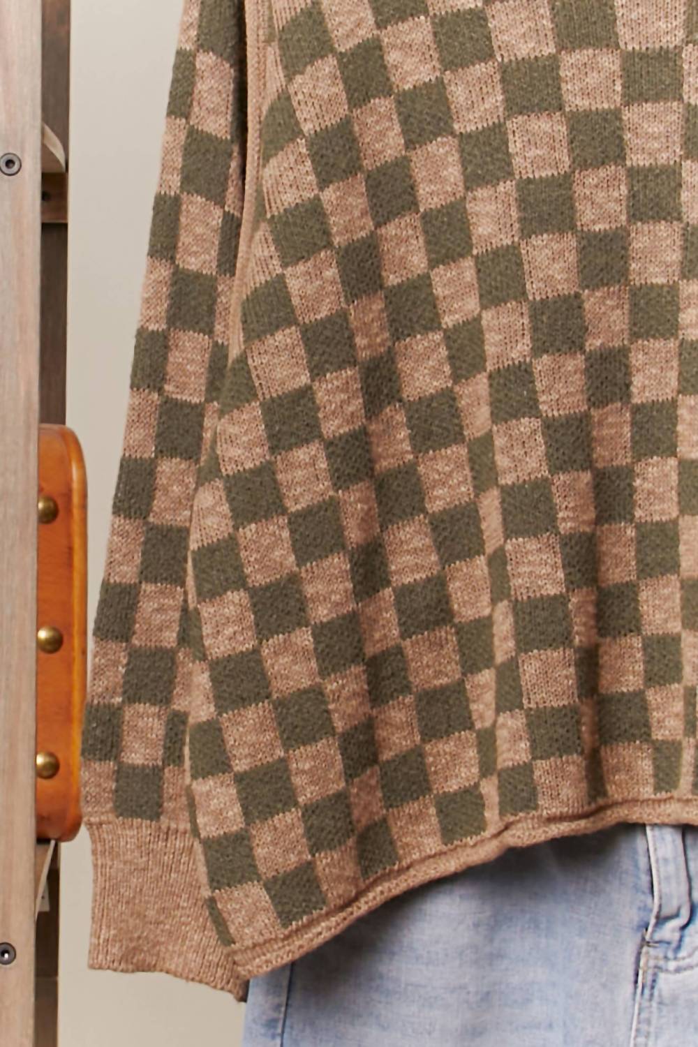 Mello - Women's Checker Knit Sweater