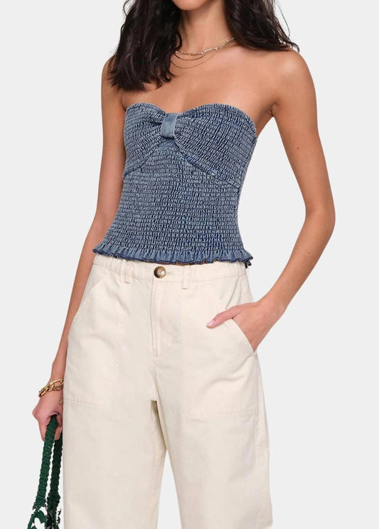 Heartloom - SMOCKED STRAPLESS TOP