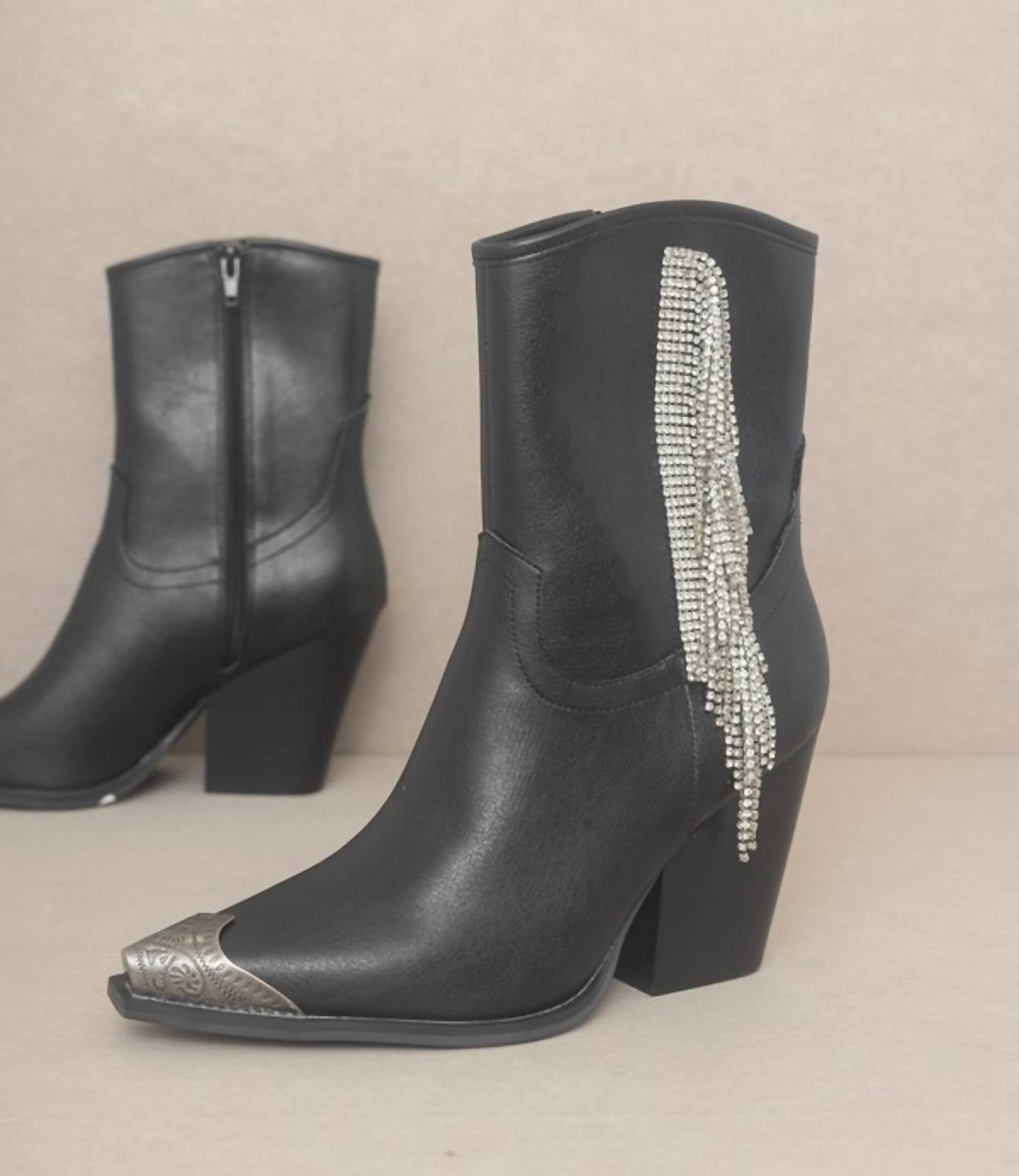 Kke Originals - Women's Kai Rhinestone Fringe Boot