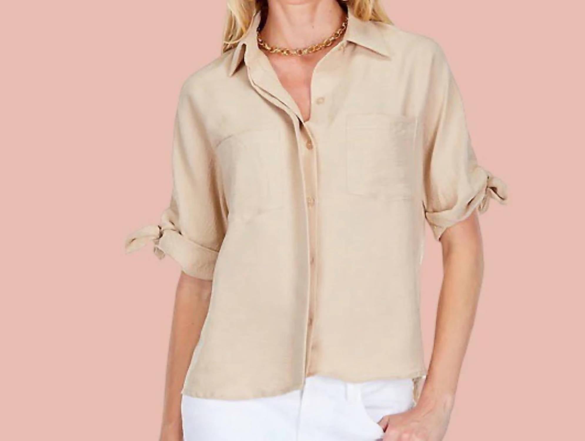 Joy Joy - Tie Sleeve Shirt