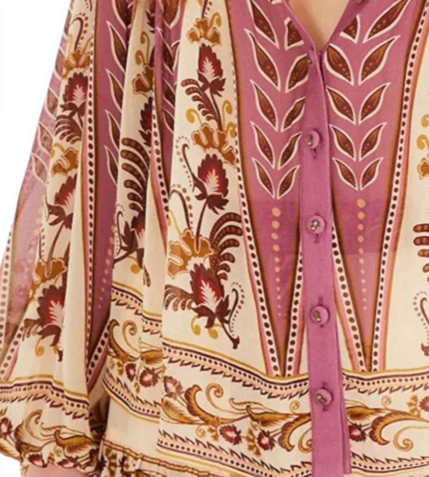 Farm Rio - Delicate Ainika Smocking Long Sleeve Blouse