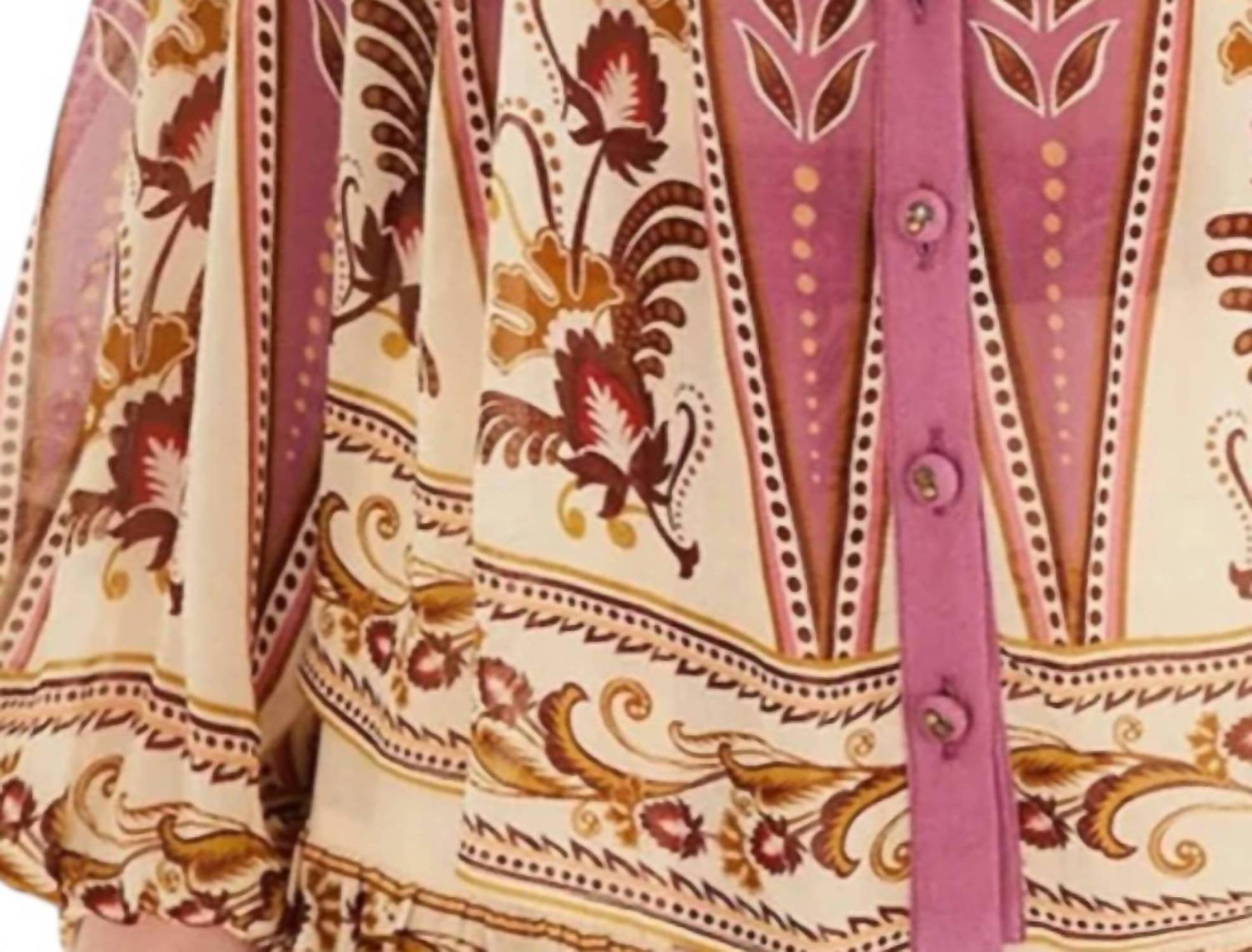 Farm Rio - Delicate Ainika Smocking Long Sleeve Blouse