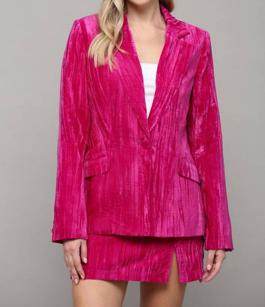 Fate - Crinkle Velvet Blazer