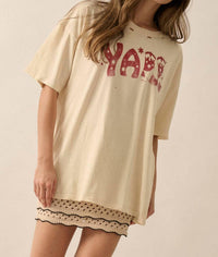 Promesa - Y'all Cowboy Distressed Vintage-Wash Western Graphic Tee
