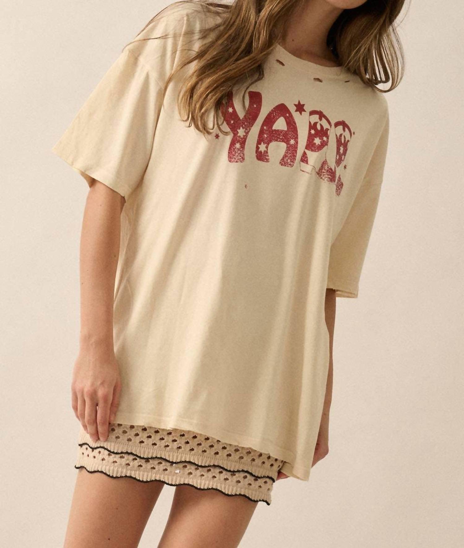 Promesa - Y'all Cowboy Distressed Vintage-Wash Western Graphic Tee