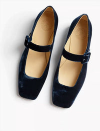 Penelope Chilvers - Women's Low Mary Jane Velvet Shoe