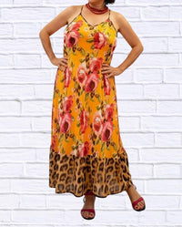Calypso - Demi Sheer Flare Strappy Dress