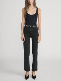 Frame - Le Sleek Straight Studded Jean